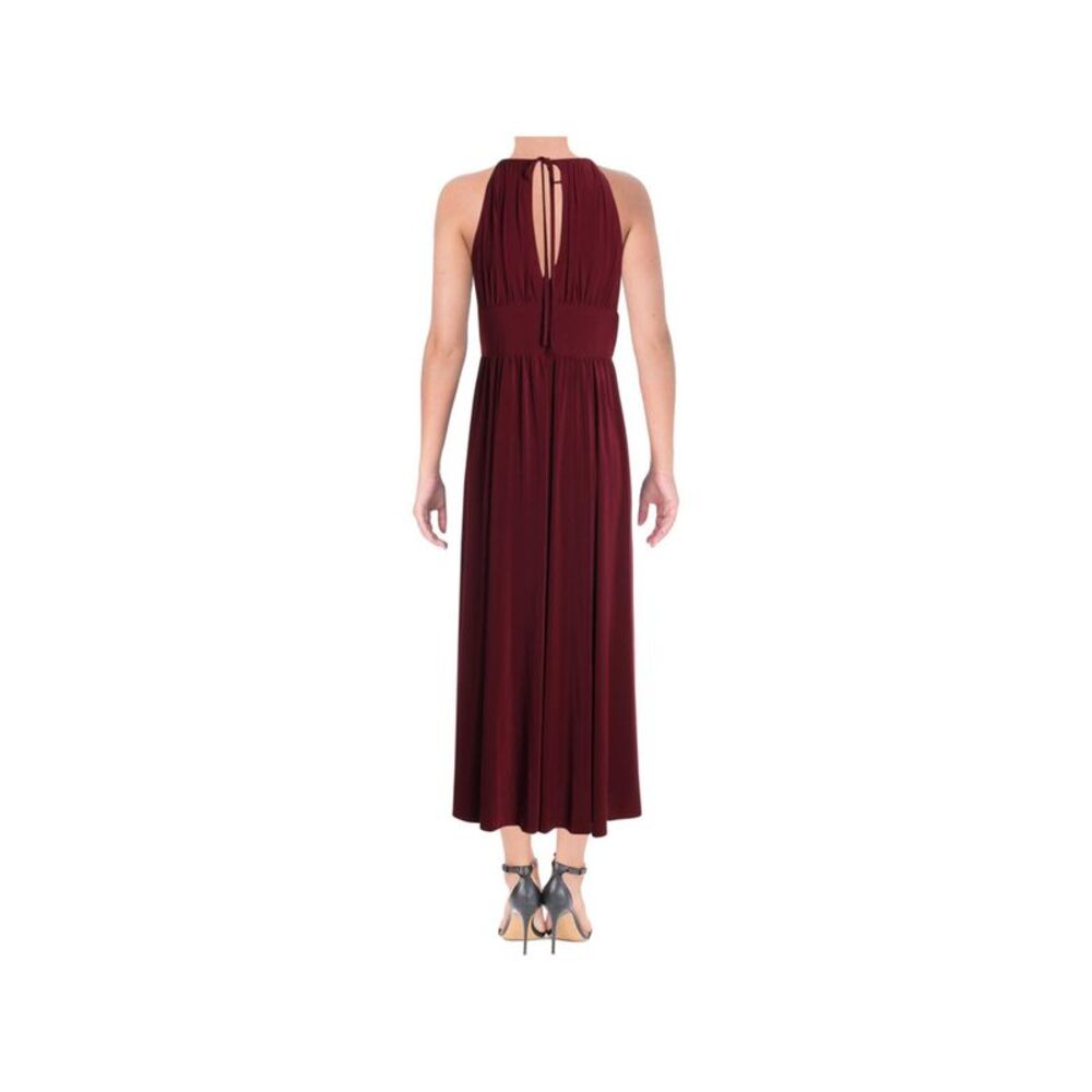 R&M RICHARDS PETITE Womens Burgundy Back Tie Sleeveless Dress Petites 10P - Picture 2 of 2